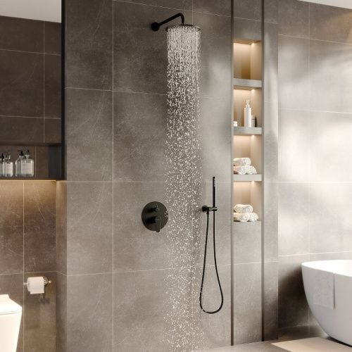 Душевая система Berges Nardis 071004 встраиваемая в стену цвет черный