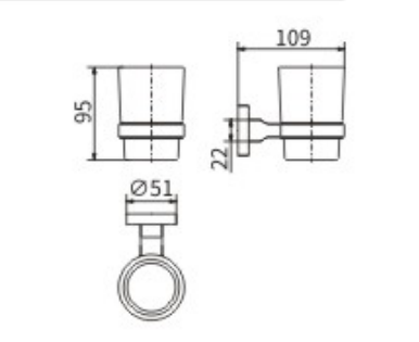 Стакан CeramaLux Quadro 61902 - фото 2