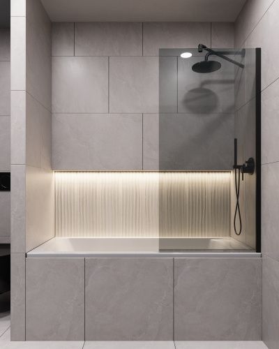 Ванна акриловая со шторкой Timo ROHA ROHA1470-KT14-SPV1505-FP14S-TP70S-T24 140х70 пристенная прямоугольная с каркасом