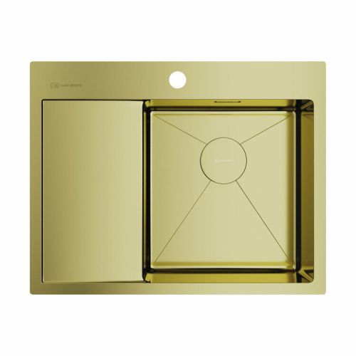 Кухонная мойка Omoikiri Akisame 4973084 65х50 цвет золото поверхность полированная