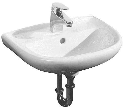 Раковина из сантехнического фаянса Jika Deep 8.1061.1.000.104.9 50х40 подвесная цвет белый 1 отверстие под смеситель