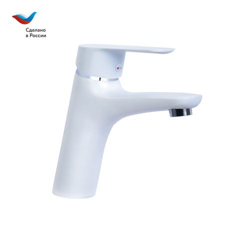 Смеситель Славен Коттедж СЛ-ОД-Г1Б на раковину белый