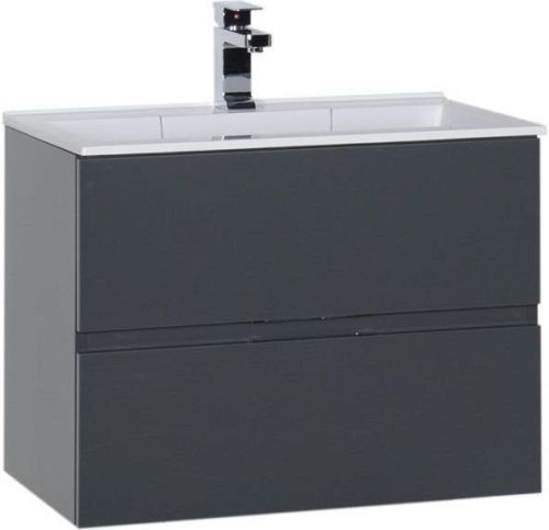 Тумба с раковиной Aquanet Алвита 00213093 70х50 подвесная цвет серый
