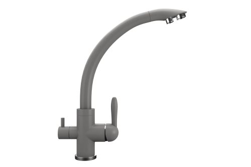 Смеситель для кухни Ulgran Quartz UQ-022-09 на мойку серый