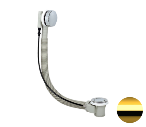 Слив-перелив для ванны Remer 96PDO золото