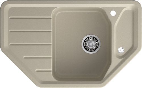 Кухонная мойка Granfest Corner C-800E топаз 80х50 цвет серый поверхность матовая
