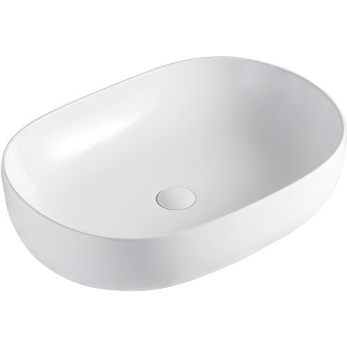 Раковина из сантехнического фарфора Orange B04-600W 60х40 накладная цвет белый