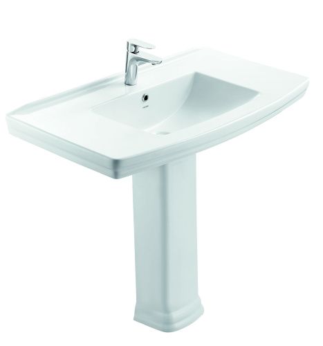 Раковина керамическая Creo Ceramique ORLEANS OR3100+OR3110 80х50 подвесная цвет белый 1 отверстие под смеситель