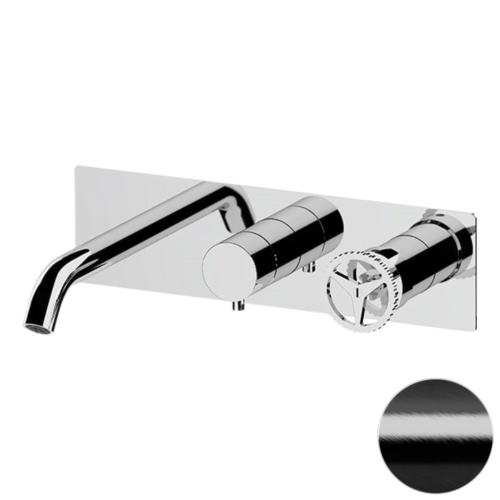 Смеситель для ванны Remer Chrono CH54D2CFP встраиваемый в стену черный