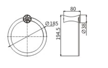 Полотенцедержатель CeramaLux Virginia 94306A - фото 2