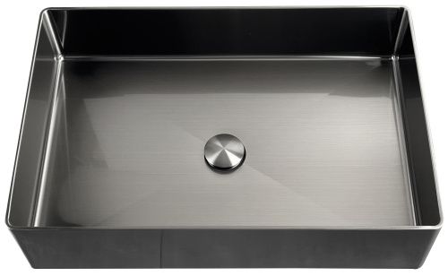 Раковина из нержавеющей стали AltroBagno Solido AltroBagnoSolido001022MtGr 60х40 накладная цвет оружейная сталь