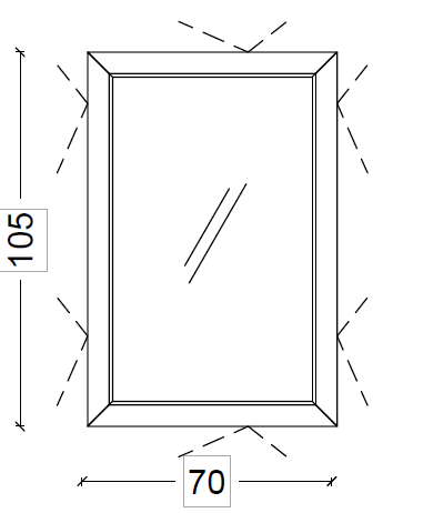 Зеркало Armadi Art Lucido 567-WW 70х110 - фото 2