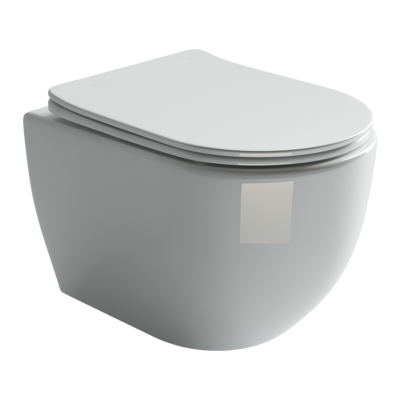 Унитаз подвесной Ceramica Nova MIA CN1805 белый с сиденьем микролифт безободковый душевой смыв