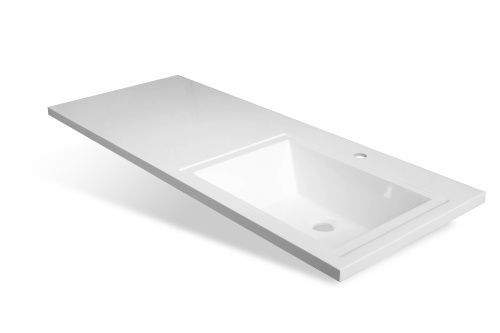 Раковина из искусственного камня Эстет Даллас ФР-00001528 120х50 накладная цвет белый 1 отверстие под смеситель