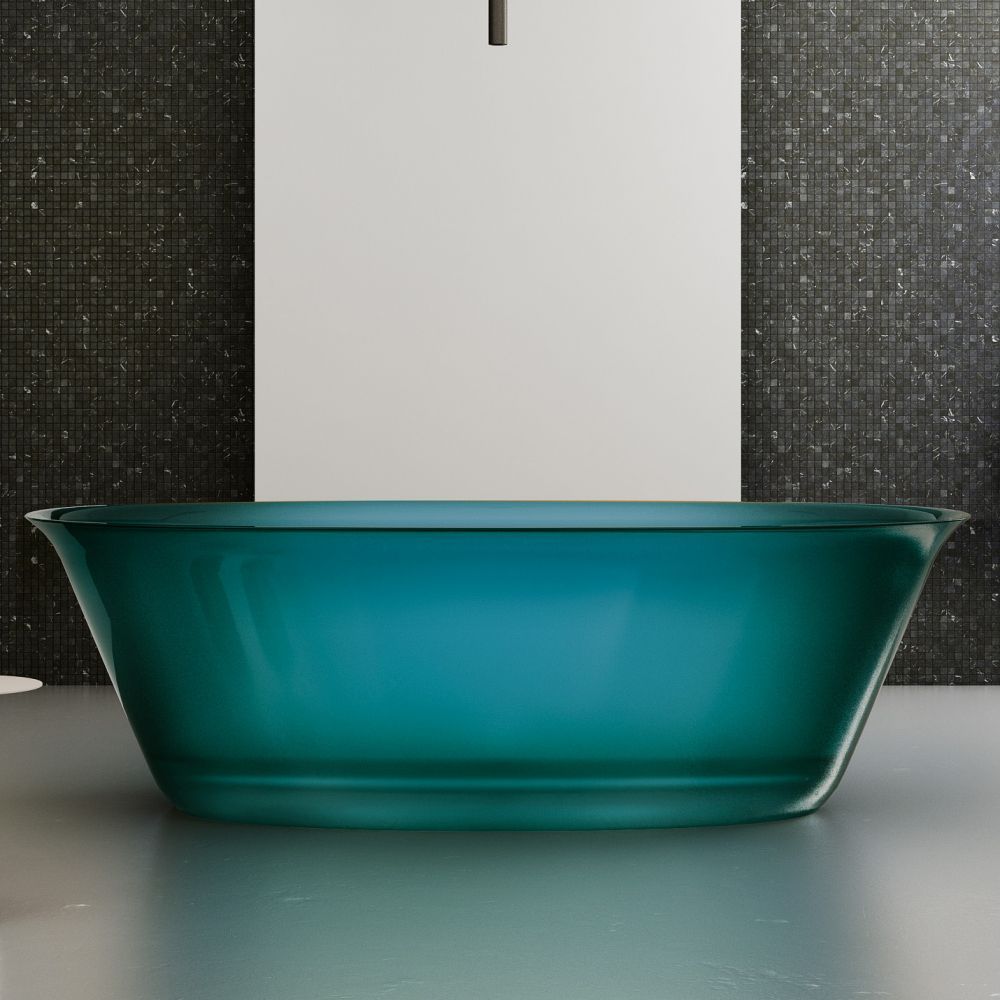 Ванна из полиэфирной смолы Abber Kristall AT9707Aquamarin 170х75 отдельностоящая овальная