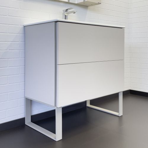 Тумба с раковиной Comforty Бильбао 00-00017176CF 80х50 напольная цвет серый