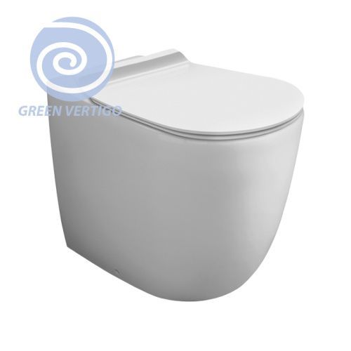 Чаша унитаза приставная Simas Vignoni VI01VERTbi цвет белый без сиденья безободковая смыв торнадо