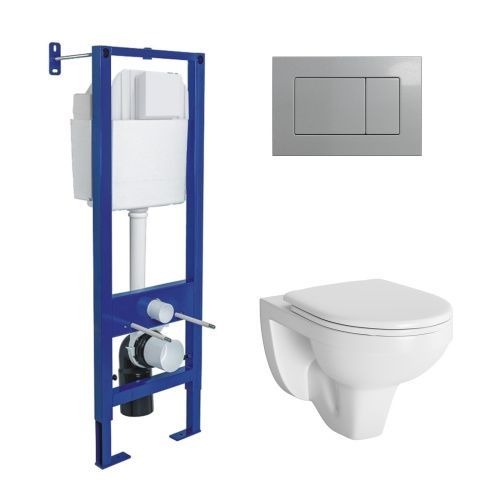 Комплект унитаз с инталляцией и клавишей смыва Berges АТОМ 043341