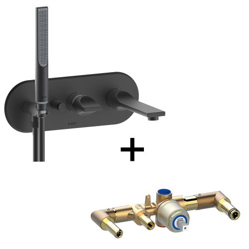 Комплект смесителей Bossini APICE Z00555.073+Z00546000 черный