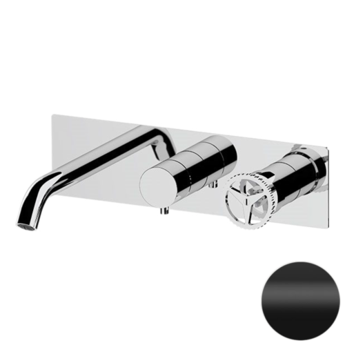 Смеситель для ванны Remer Chrono CH54D2NO встраиваемый в стену черный