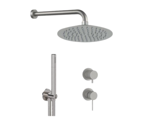 Душевая система Remer X Style Inox SSX92PS02UFM25 встраиваемая в стену цвет нержавеющая сталь