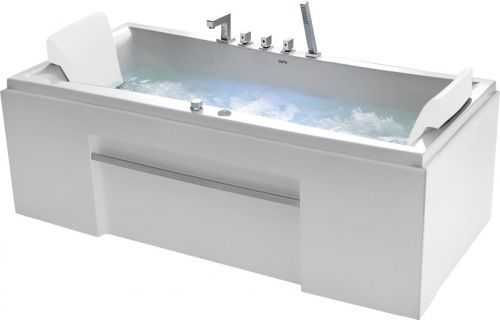 Ванна акриловая гидромассажная Gemy G9076 B 177х81 пристенная прямоугольная с каркасом