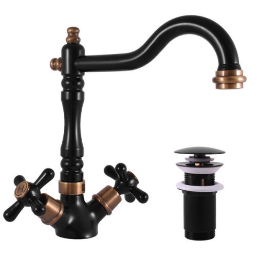 Смеситель RavSlezak MORAVA RETRO MK121.5/8CMATSM на биде черный