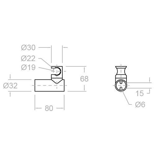 Держатель для ручного душа Ramonsoler Hidroterapia 3726 хром - фото 2