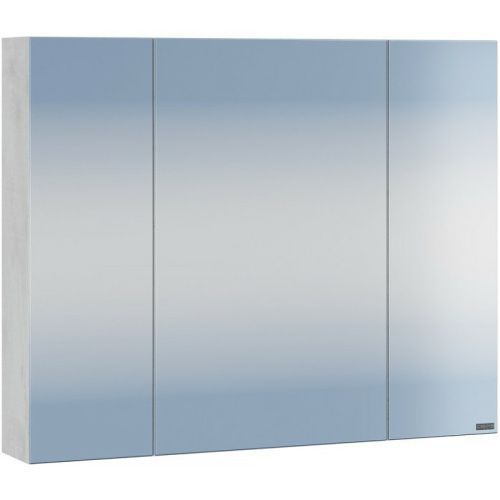 Зеркало-шкаф СанТа Марс 700416 80х70 подвесной цвет серый