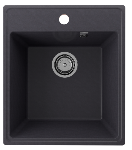 Кухонная мойка Ulgran Quartz Forte 425-08 45х50 цвет черный