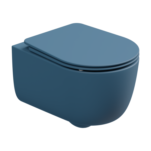 Чаша унитаза подвесная GSG Ceramic Design Hit! HIWCSO027 цвет синий без сиденья безободковая смыв торнадо