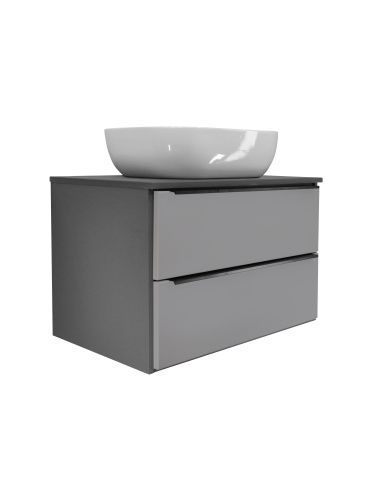 Тумба под раковину Runo Мальта 00-00004895 70х50 подвесная цвет серый