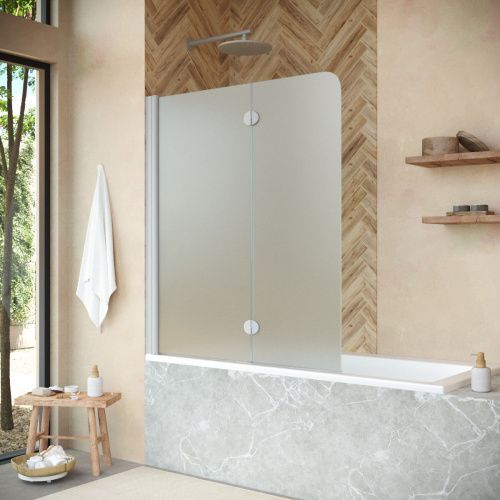 Душевая шторка на ванну Vegas-Glass E2V+E2V NOVO E2V NOVO 120 07 10 L 120х140 стекло матовое профиль хром ориентация левая