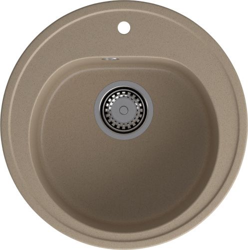 Кухонная мойка Granfest Rondo R-510 песочный 50х50 цвет бежевый поверхность матовая