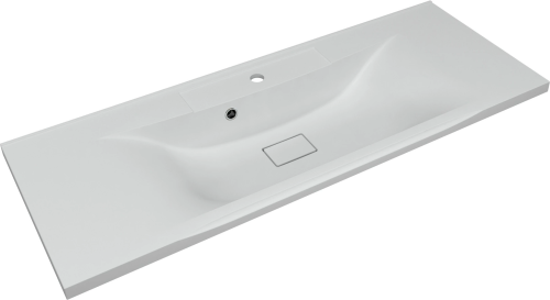 Раковина из искусственного камня Florentina Прима 1200 10.010.01200.201 120х50 накладная цвет белый 1 отверстие под смеситель