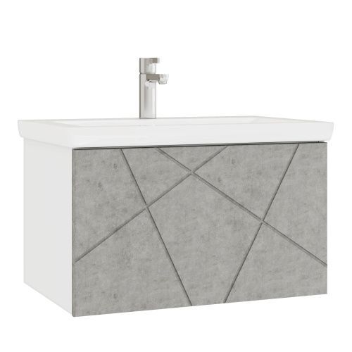 Тумба под раковину Vigo Geometry 033 бетон 60х40 подвесная цвет серый