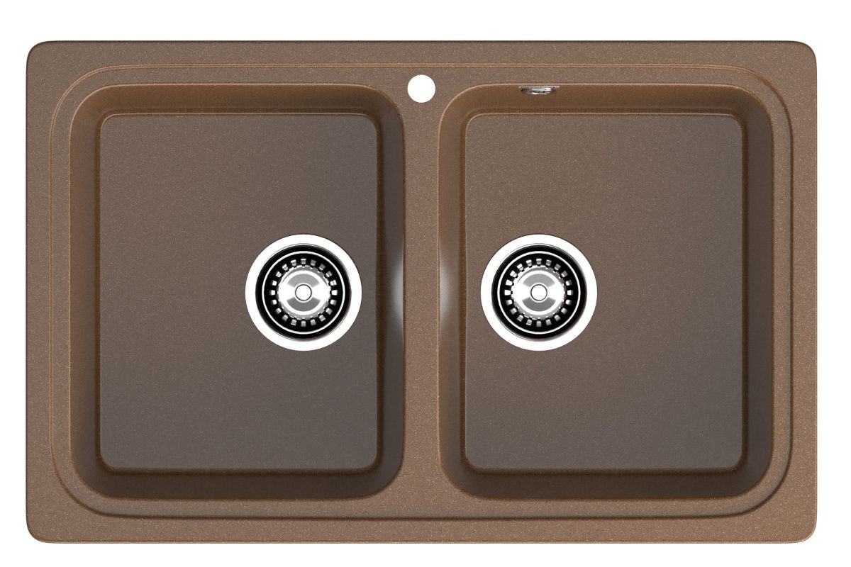 Кухонная мойка Granfest Standart S-780K терракот 80х50 цвет коричневый поверхность матовая