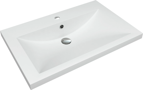 Раковина из искусственного камня Florentina Анита 750 10.150.00750.201 80х50 накладная цвет белый 1 отверстие под смеситель