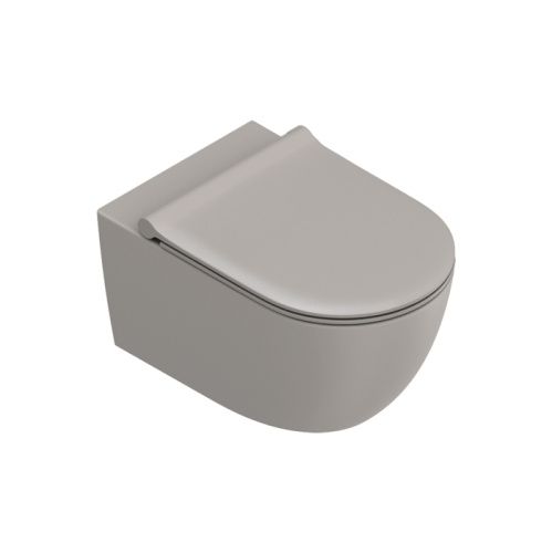 Чаша унитаза подвесная Catalano Sfera 511550032 цвет светло-серый без сиденья безободковая смыв торнадо