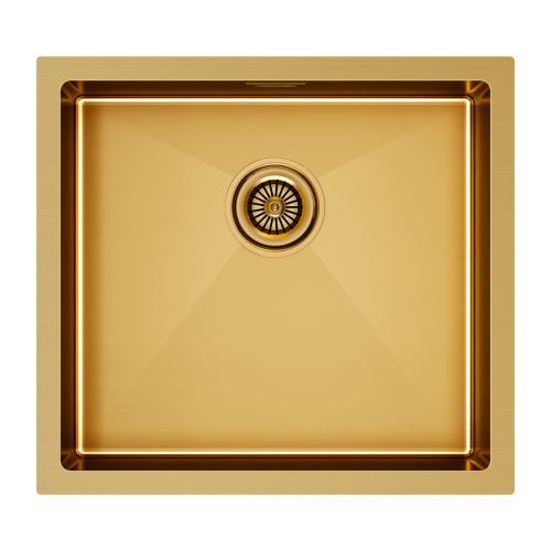 Кухонная мойка Paulmark GERBERG 48 UNI PM254844-BG 45х40 цвет золото поверхность брашированная