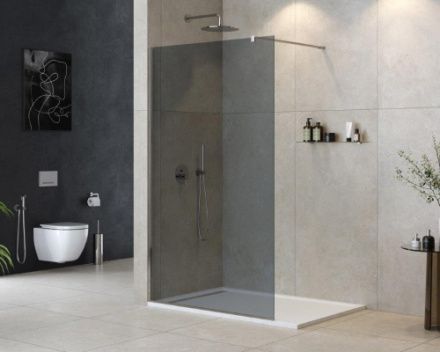 Душевая перегородка Cezares LIBERTA LIBERTA-L-1-120-120-GR-Cr 120х195 стекло тонированное профиль хром