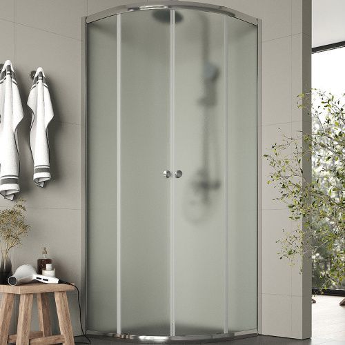 Душевой уголок Agger A01-080MCR/G 80х80 стекло матовое профиль хром без поддона