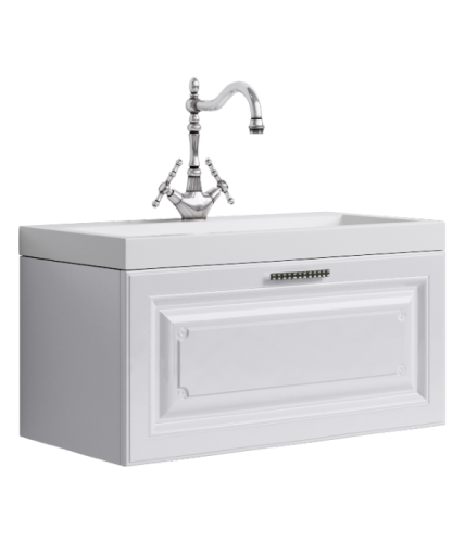 Тумба под раковину Aqwella Y Emp.01.08/W 80х40 подвесная цвет белый