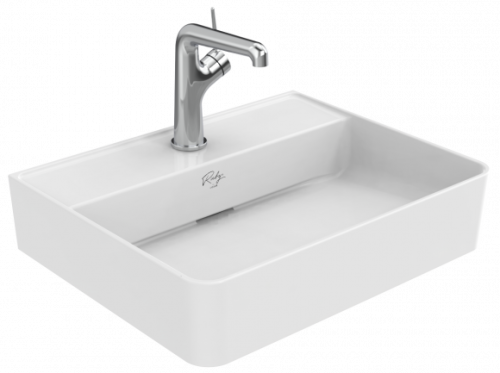 Раковина из сантехнического фарфора Creavit Ruby RB051-00MB42E-0000 50х40 накладная цвет белый