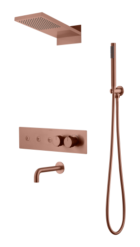 Душевая система Boheme Fusion 131-2-CB встраиваемая в стену цвет медь