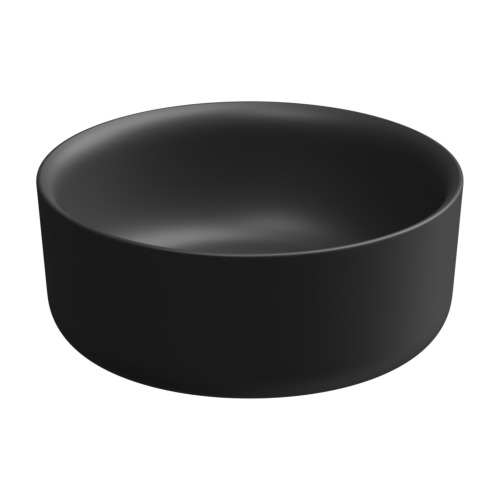 Раковина керамическая GSG Ceramic Design Hit! HILAVRO42003 40х40 накладная цвет черный без отверстий под смеситель