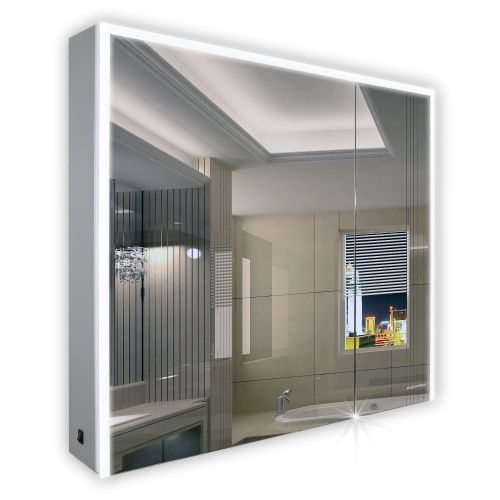 Зеркало-шкаф Azario Alliance AZ-ZCLAMC-053CSЛ 80х70 подвесной цвет серый