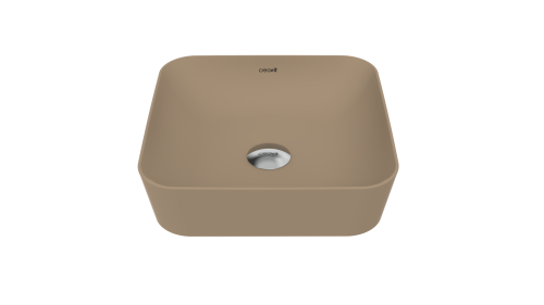 Раковина из сантехнического фарфора Creavit Ultra UL040-00CM00E-0000 40х40 накладная цвет коричневый