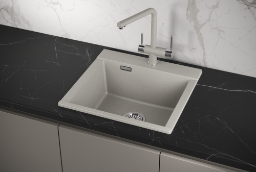 Кухонная мойка Granula 5201, БАЗАЛЬТ 50х50 цвет серый поверхность матовая