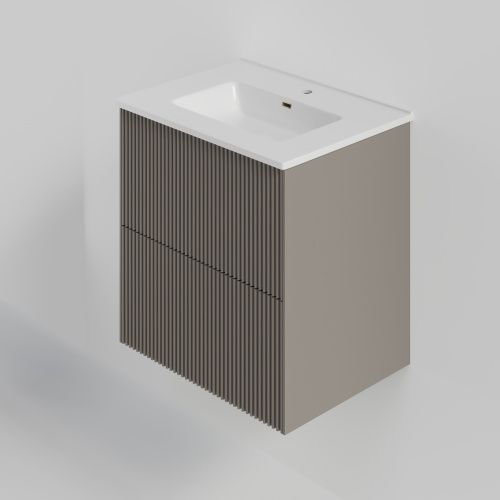 Тумба с раковиной La Fenice TERRA TWIN NFNC-01-TER-C-60-2-3-60 60х50 подвесная цвет бежевый